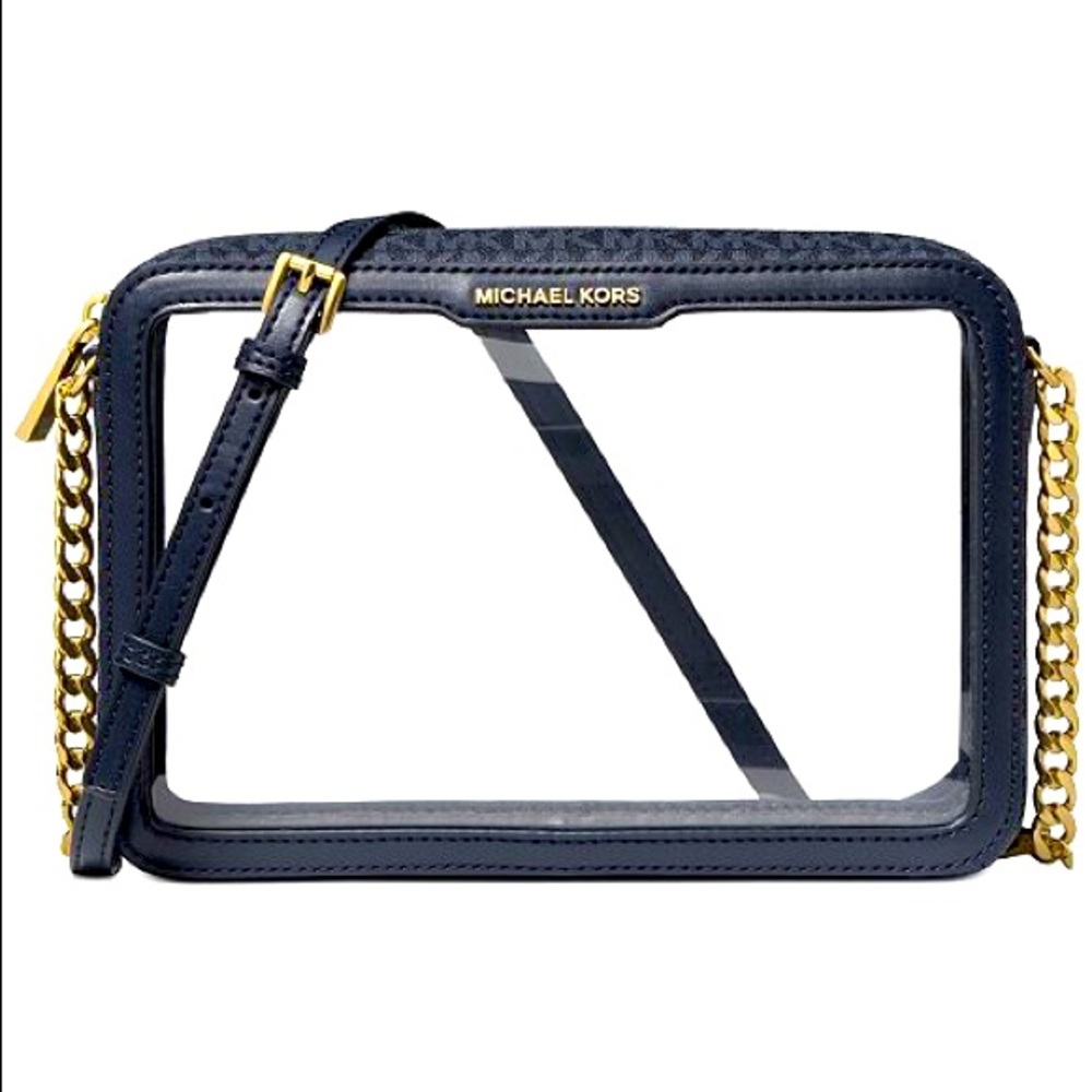 Jet Set East West Clear signature logo crossbody